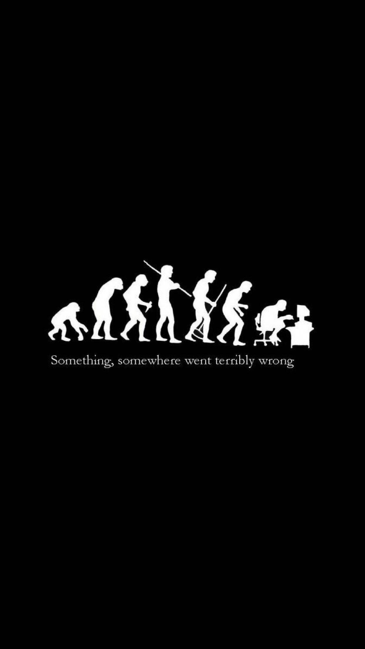 iPhone Gaming, ape evolved into man, white silhouette, Full HD Phone Wallpaper