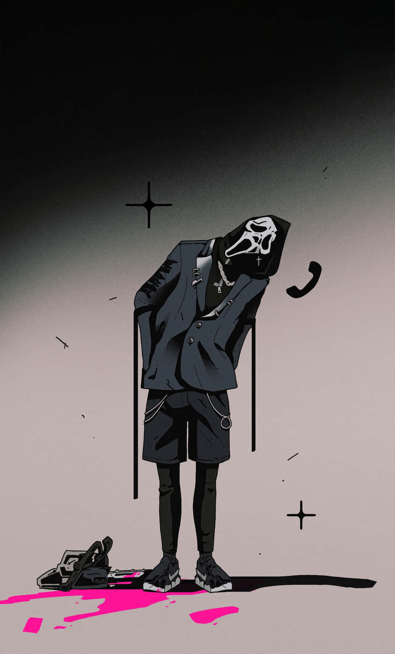 Ghostface, iPhone, chainsaw, Full HD Phone Wallpaper