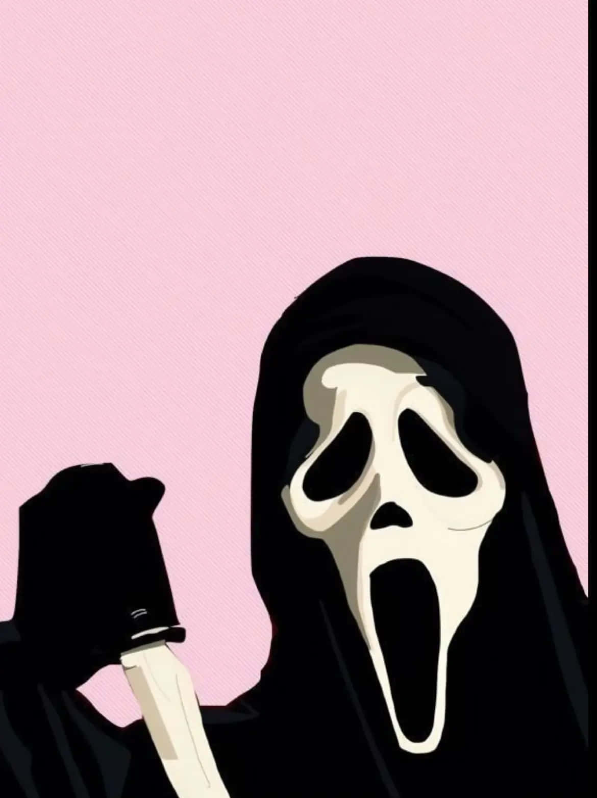 Ghostface, white screaming mask, black robe, HD Phone Wallpaper