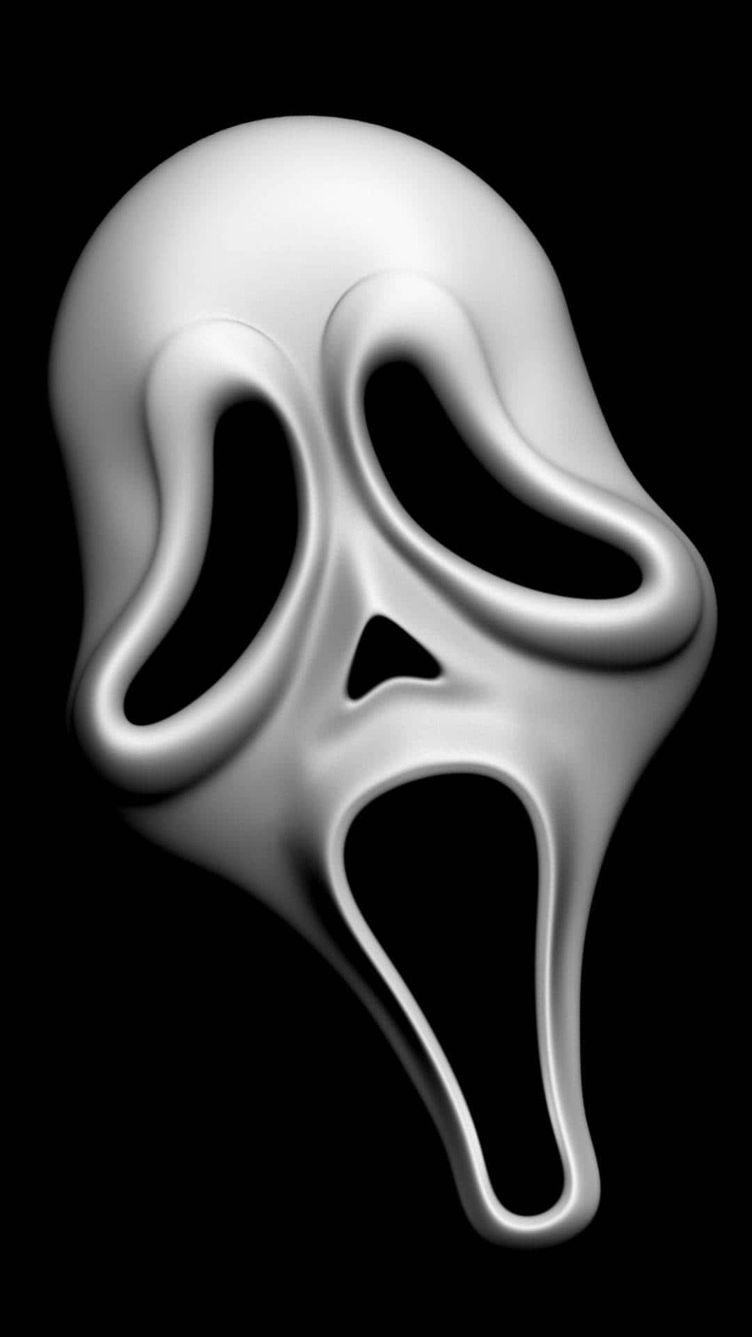 iPhone Ghostface, iconic mask, glossy white, Full HD Phone Wallpaper