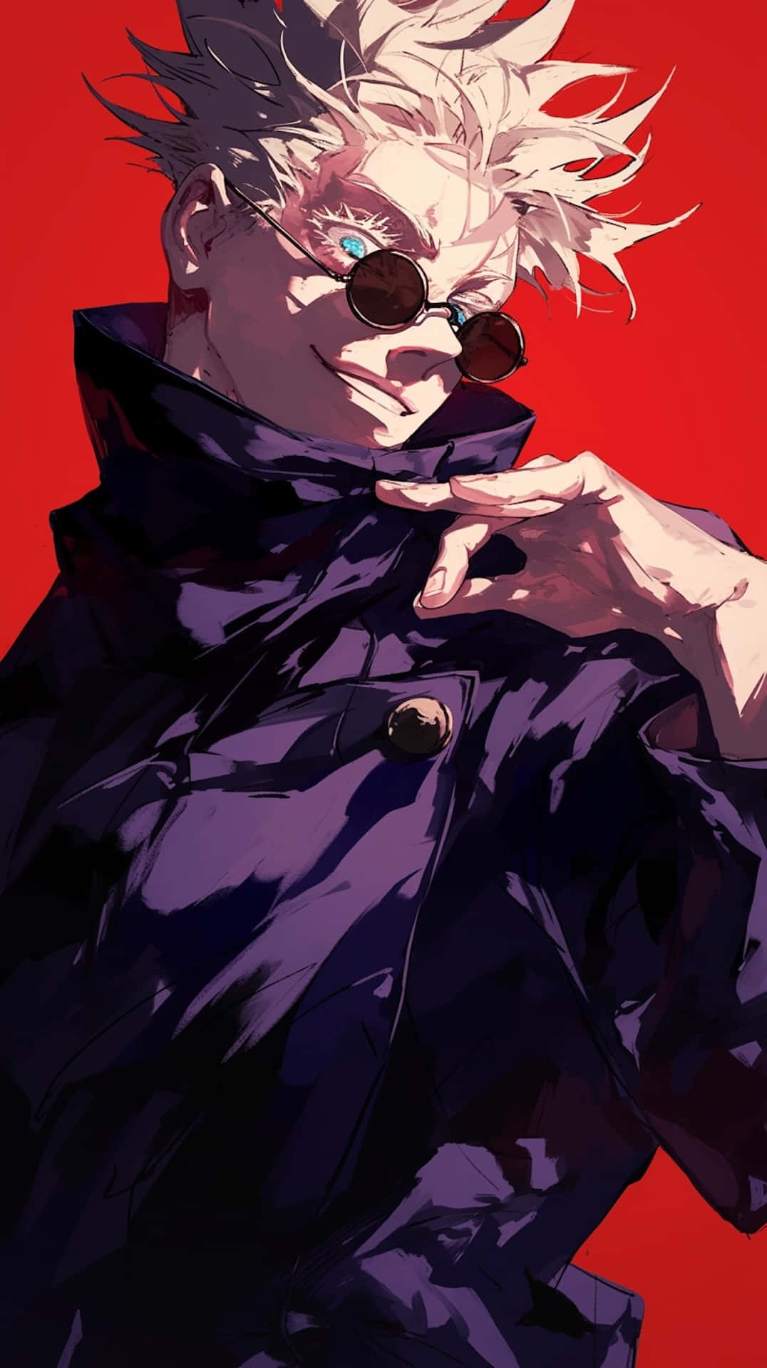 Gojo Satoru, spiky-haired, one blue eye, Full HD Phone Wallpaper