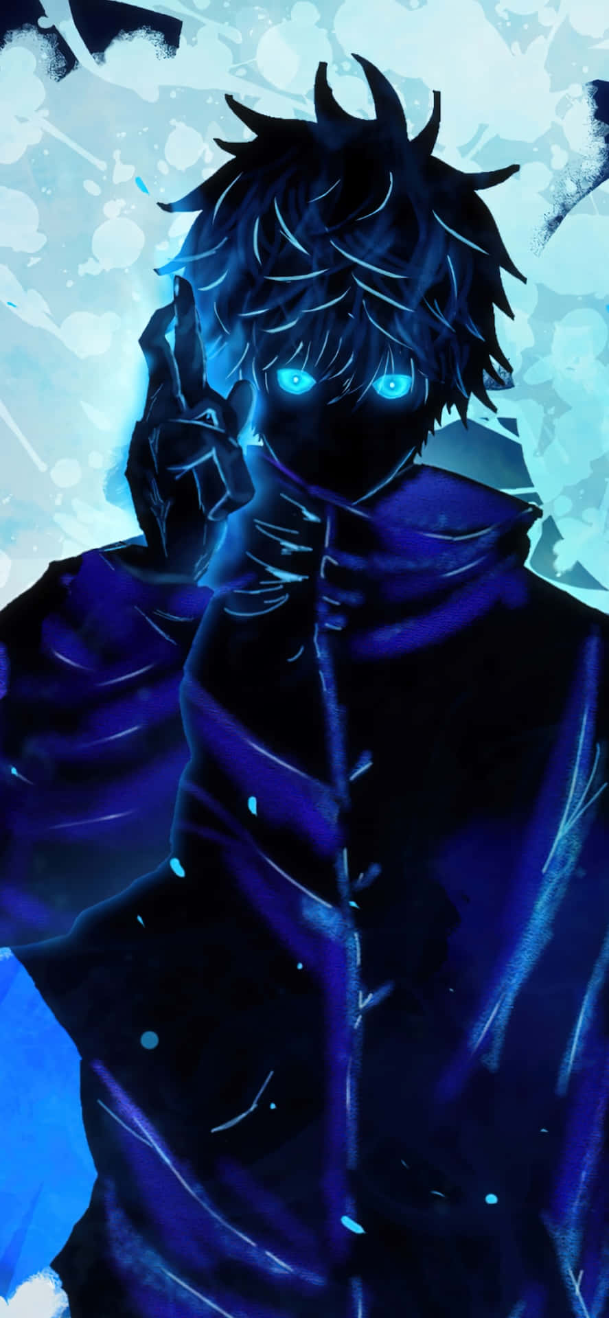 Gojo Satoru, iPhone wallpaper, blue aura, Full HD Phone Wallpaper