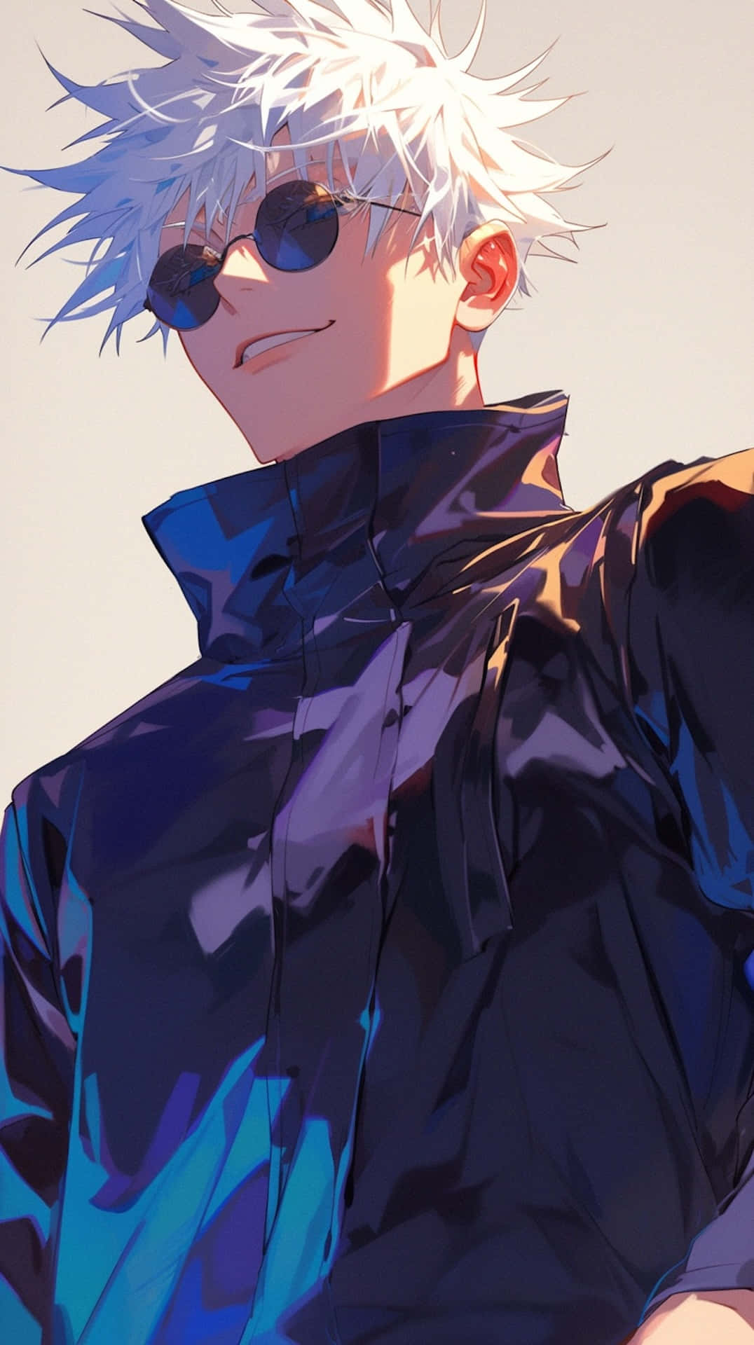 Gojo Satoru, spiky-haired, sunglasses, Full HD Phone Wallpaper