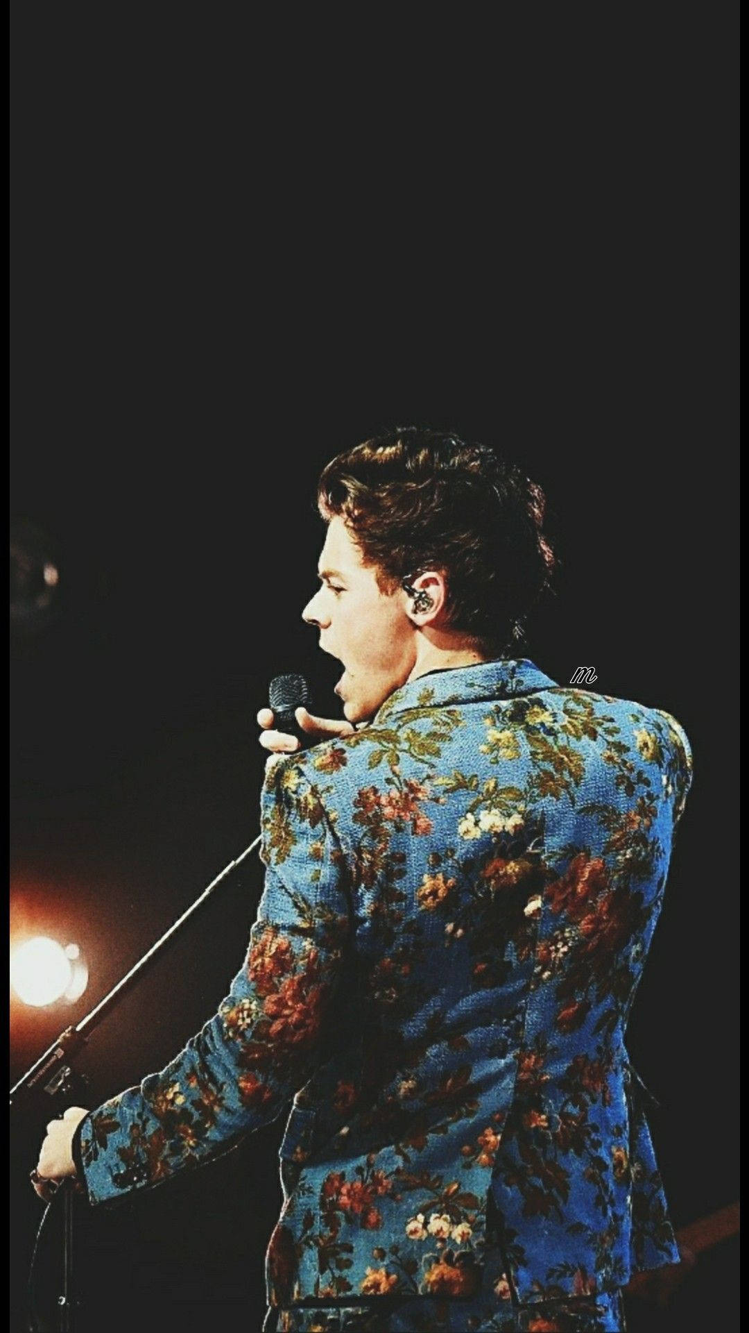 iPhone Harry Styles, 1080 x 1920, vibrant floral blue suit, Full HD Phone Wallpaper