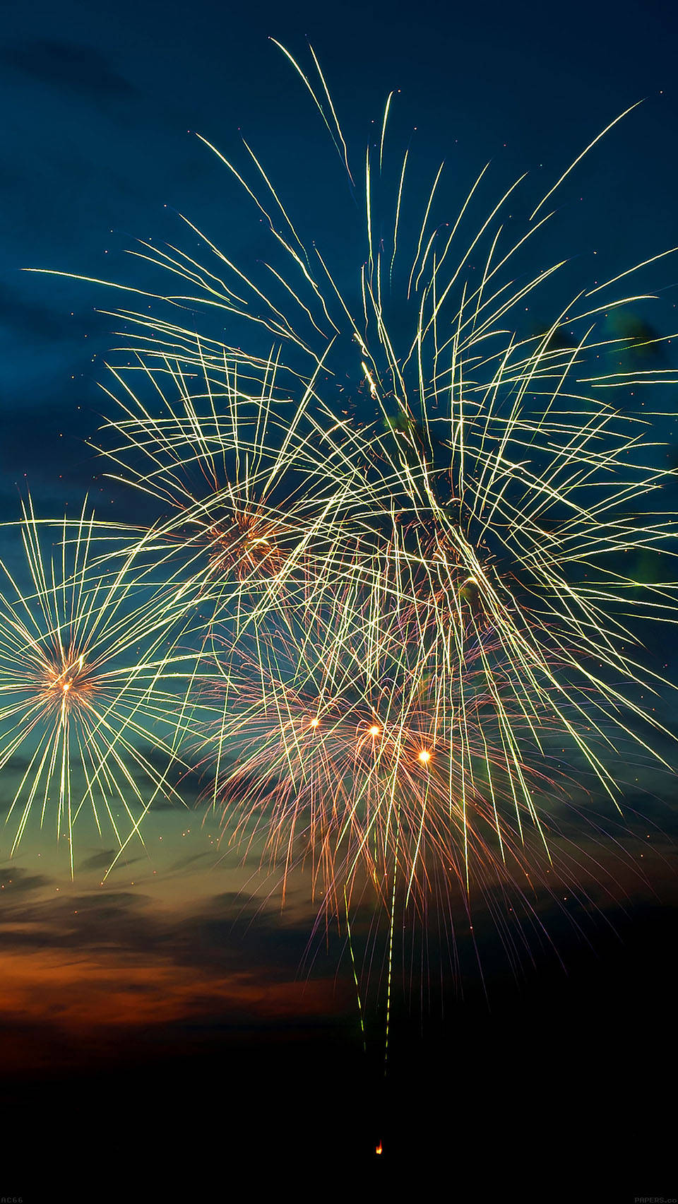 iPhone iOS 10, fireworks, green, HD Phone Wallpaper