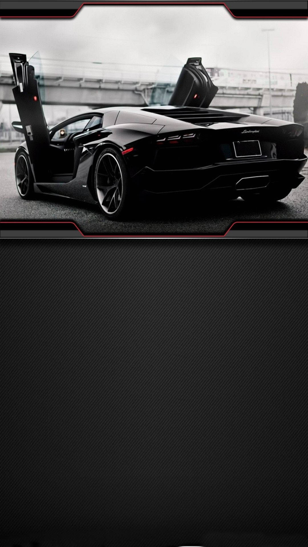 Lamborghini, scissor doors, sleek black, Full HD Phone Wallpaper