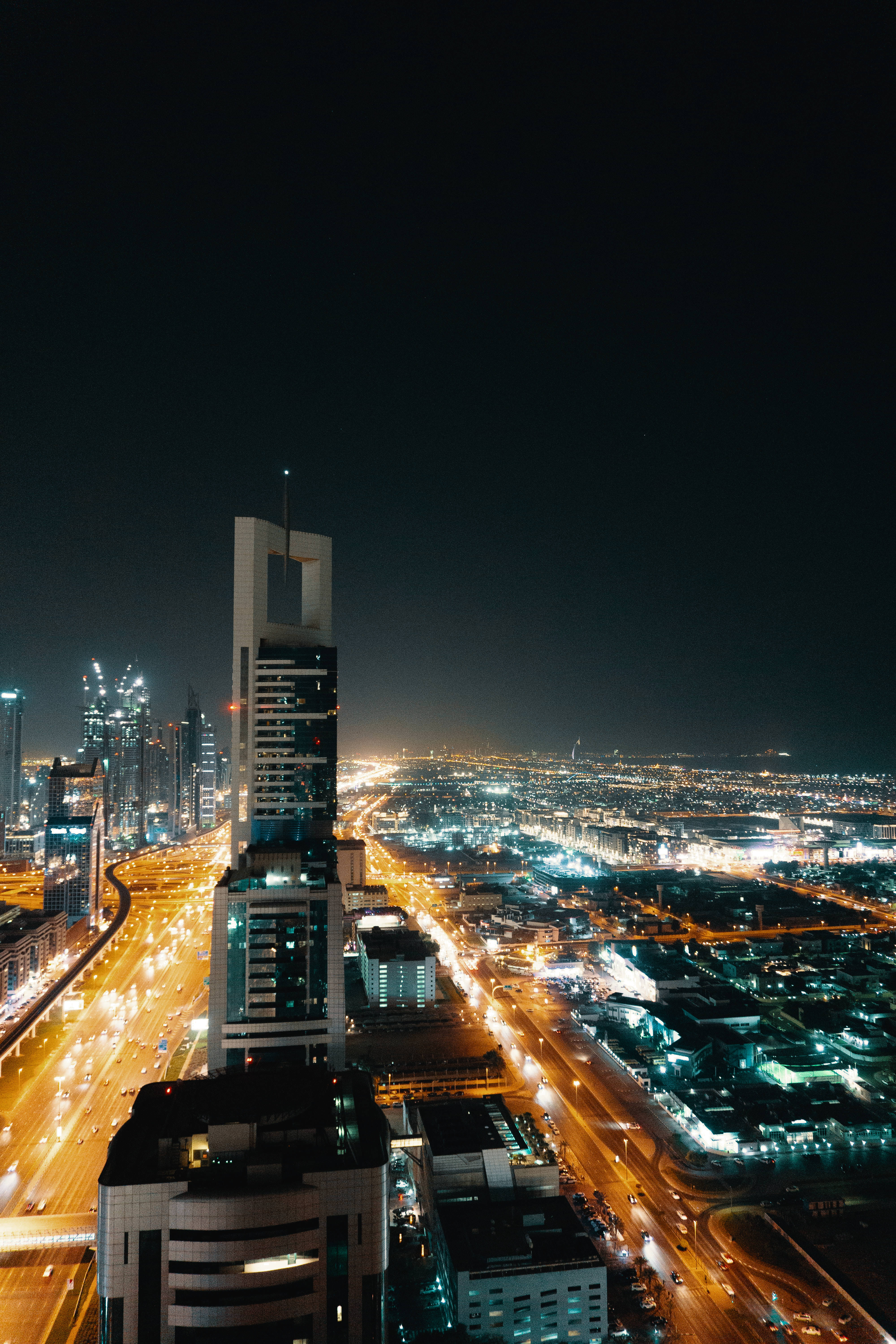 iPhone Landscape, night view, cityscape, 5K Phone Wallpaper