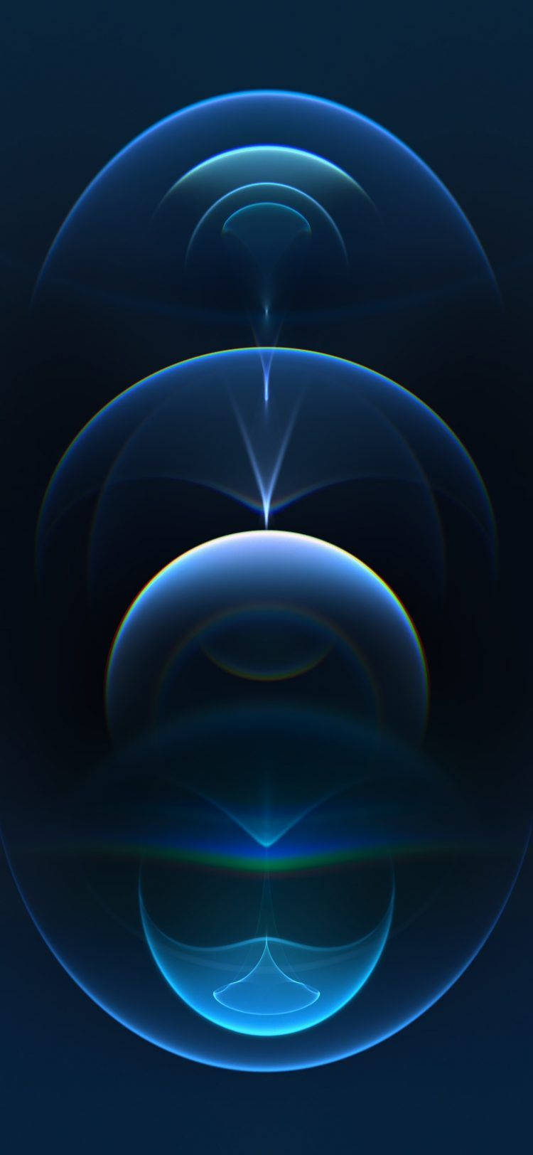 abstract blue lines, glowing blue concentric spheres, radiant light flares, HD Phone Wallpaper