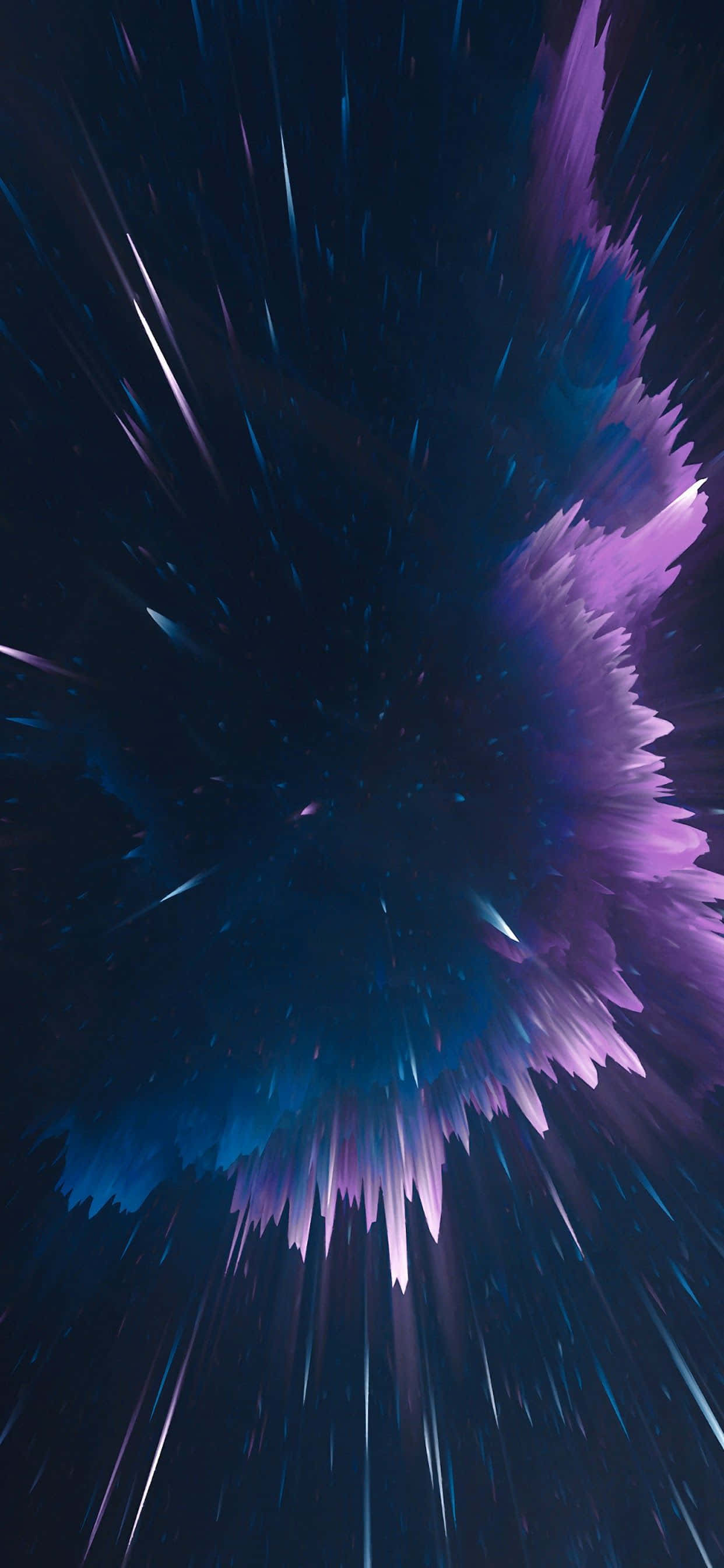 iPhone, cosmic explosion, vibrant purple, 2K Phone Wallpaper