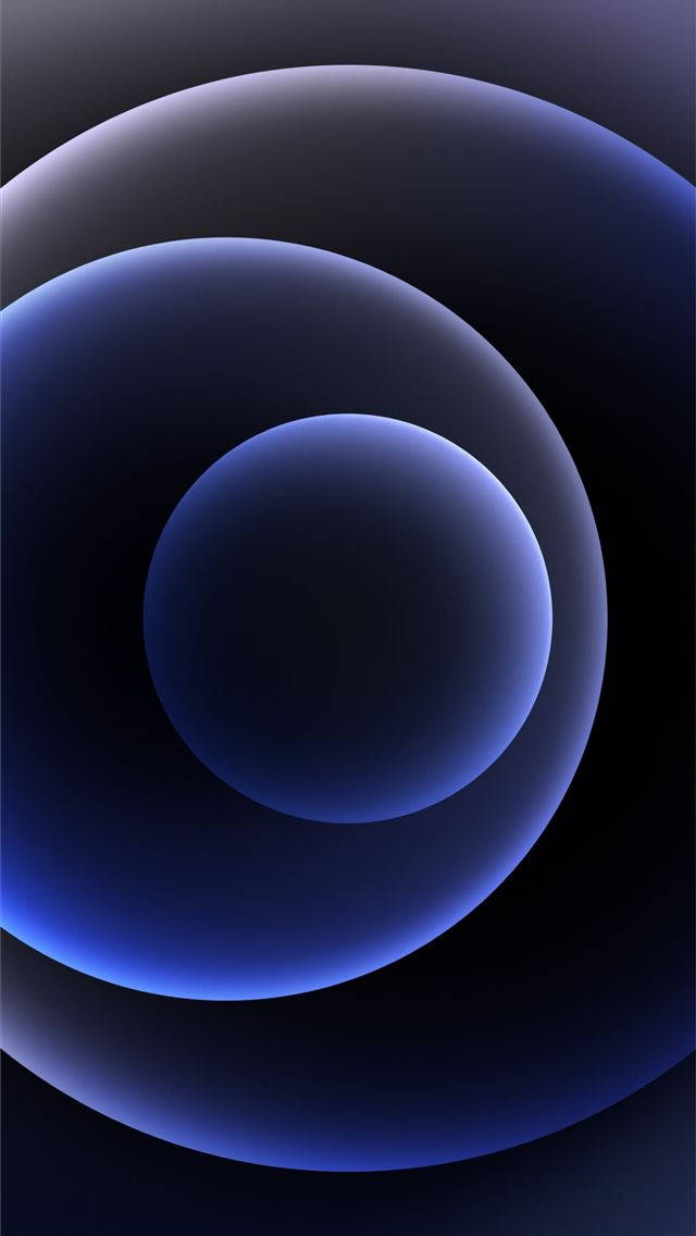 modern iPhone, glowing blue spheres, deep darkness, SD Phone Wallpaper