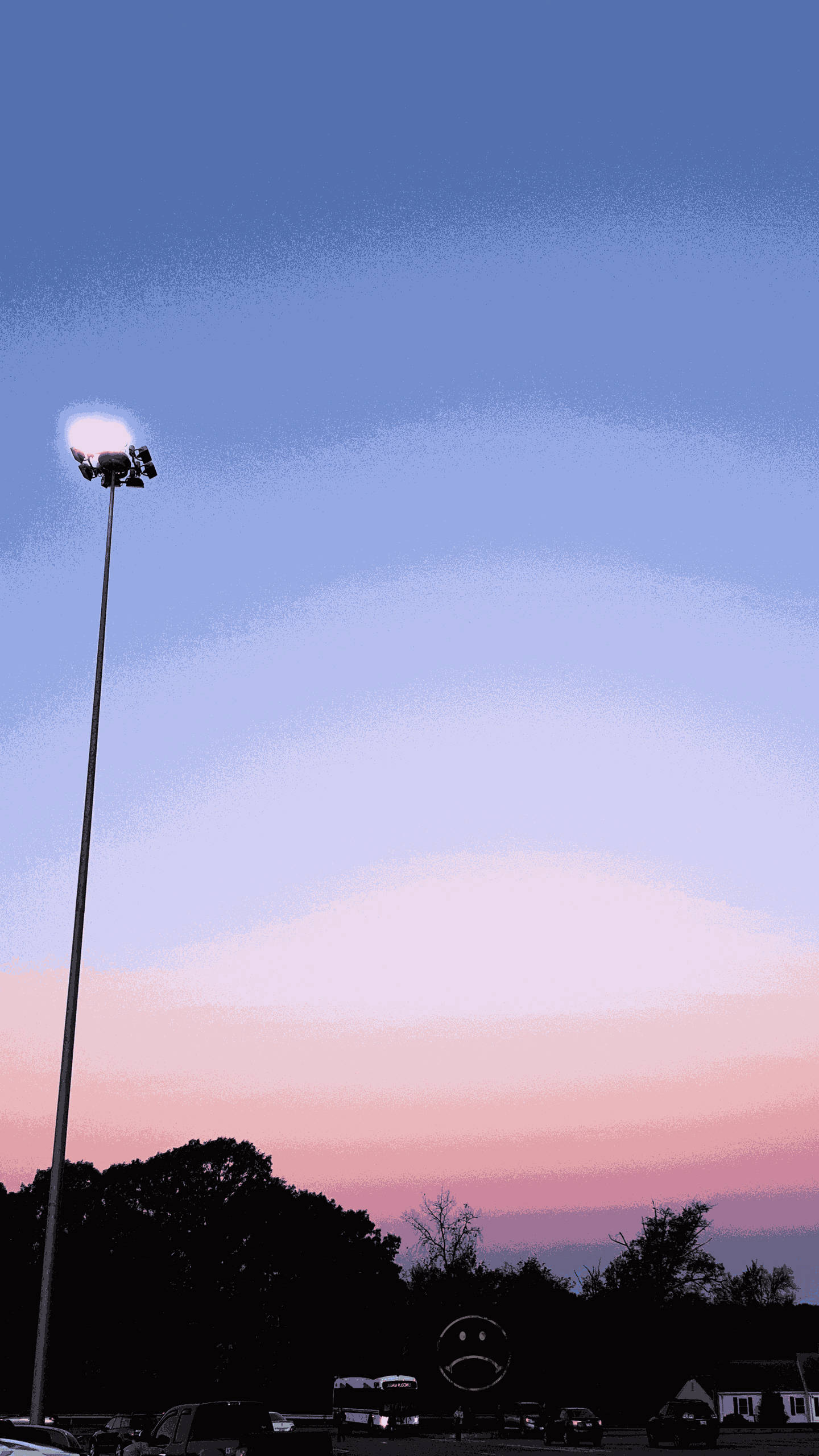 iPhone Pink Aesthetic, twilight sky, soft pink and blue hues, 2K Phone Wallpaper