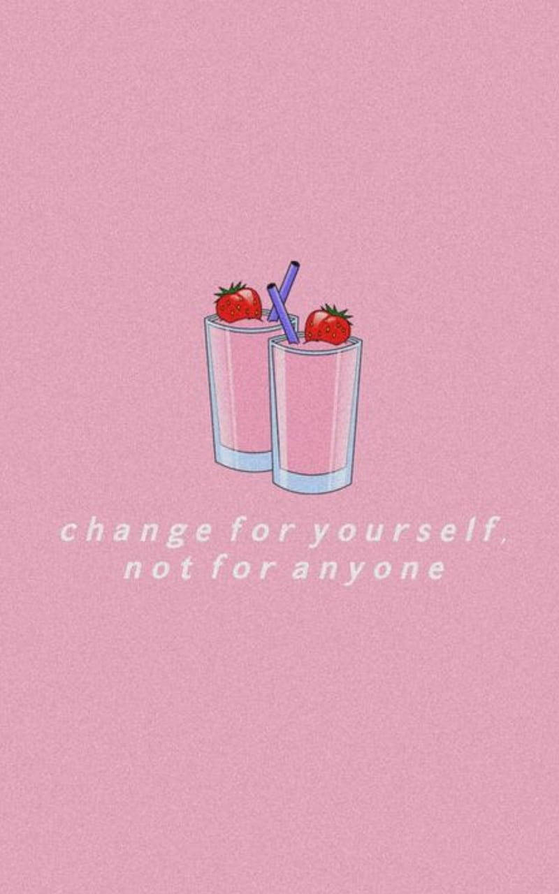 iPhone Pink Aesthetic, strawberry shake, pink strawberry drinks, HD Phone Wallpaper