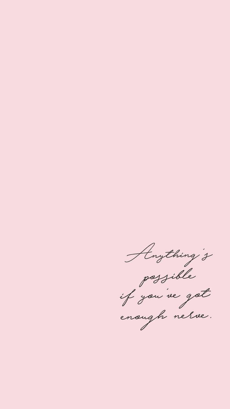 iPhone Pink Aesthetic, cursive text, minimalist pink background, HD Phone Wallpaper