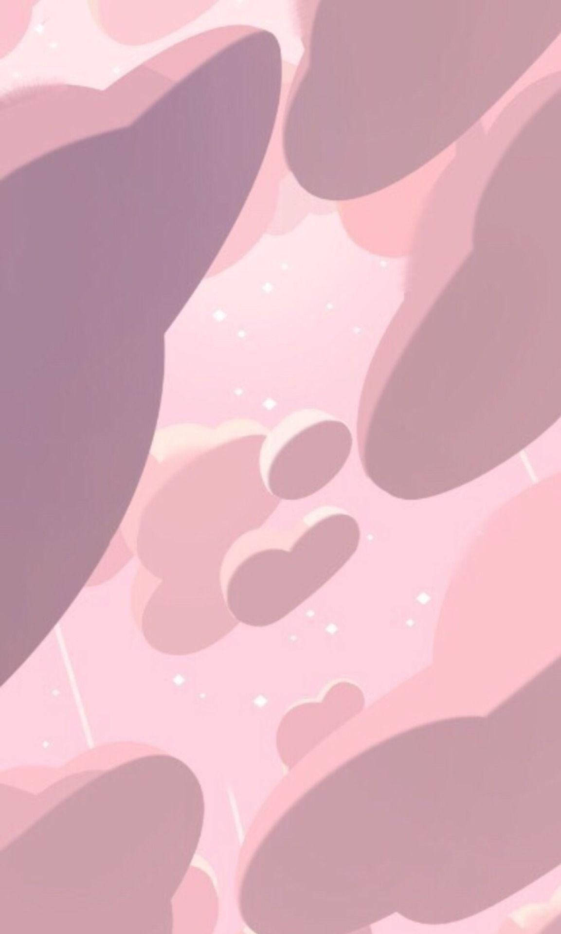 iPhone Pink Aesthetic, pastel pink, abstract shapes, Full HD Phone Wallpaper