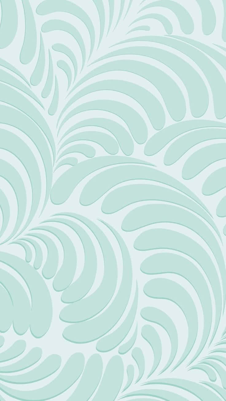 mint green, flowing abstract wave patterns, soft gradients, HD Phone Wallpaper
