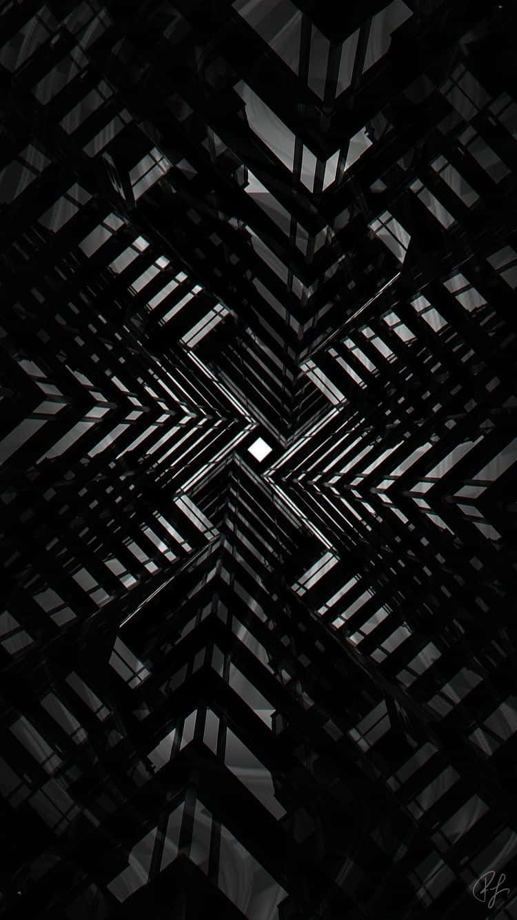 iPhone, black and white, abstract pattern, HD Phone Wallpaper