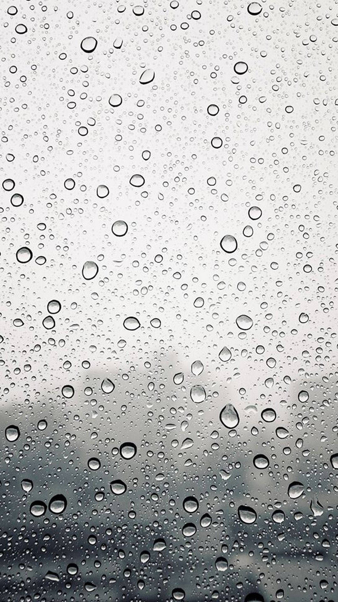 iPhone Rain, raindrops, glass surface, Full HD Phone Wallpaper
