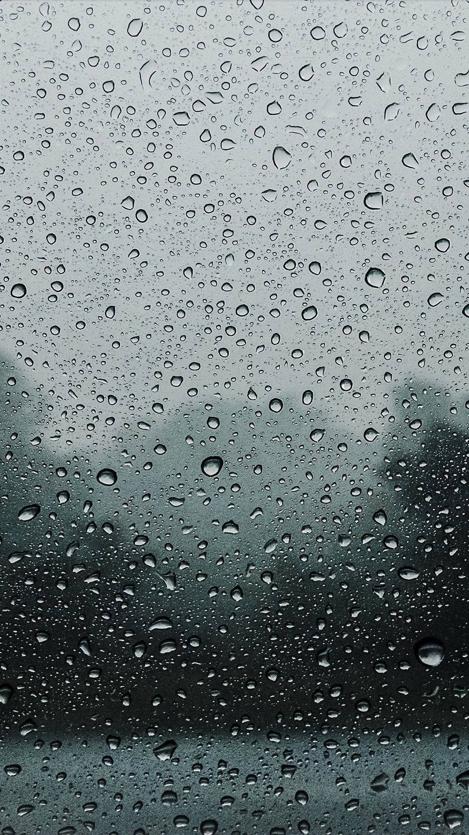 iPhone, raindrops, glass pane, HD Phone Wallpaper