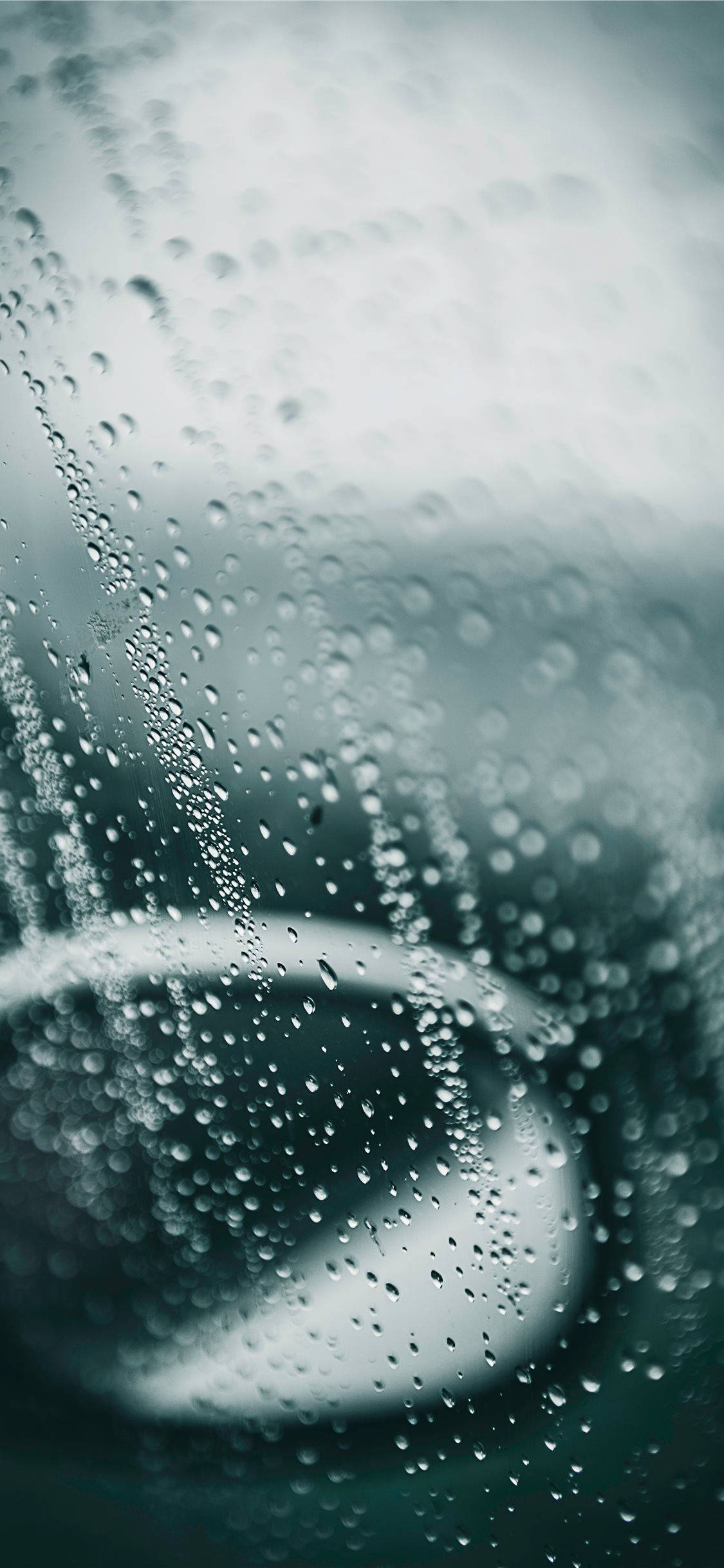 iPhone, rain, glass pane, Full HD Phone Wallpaper