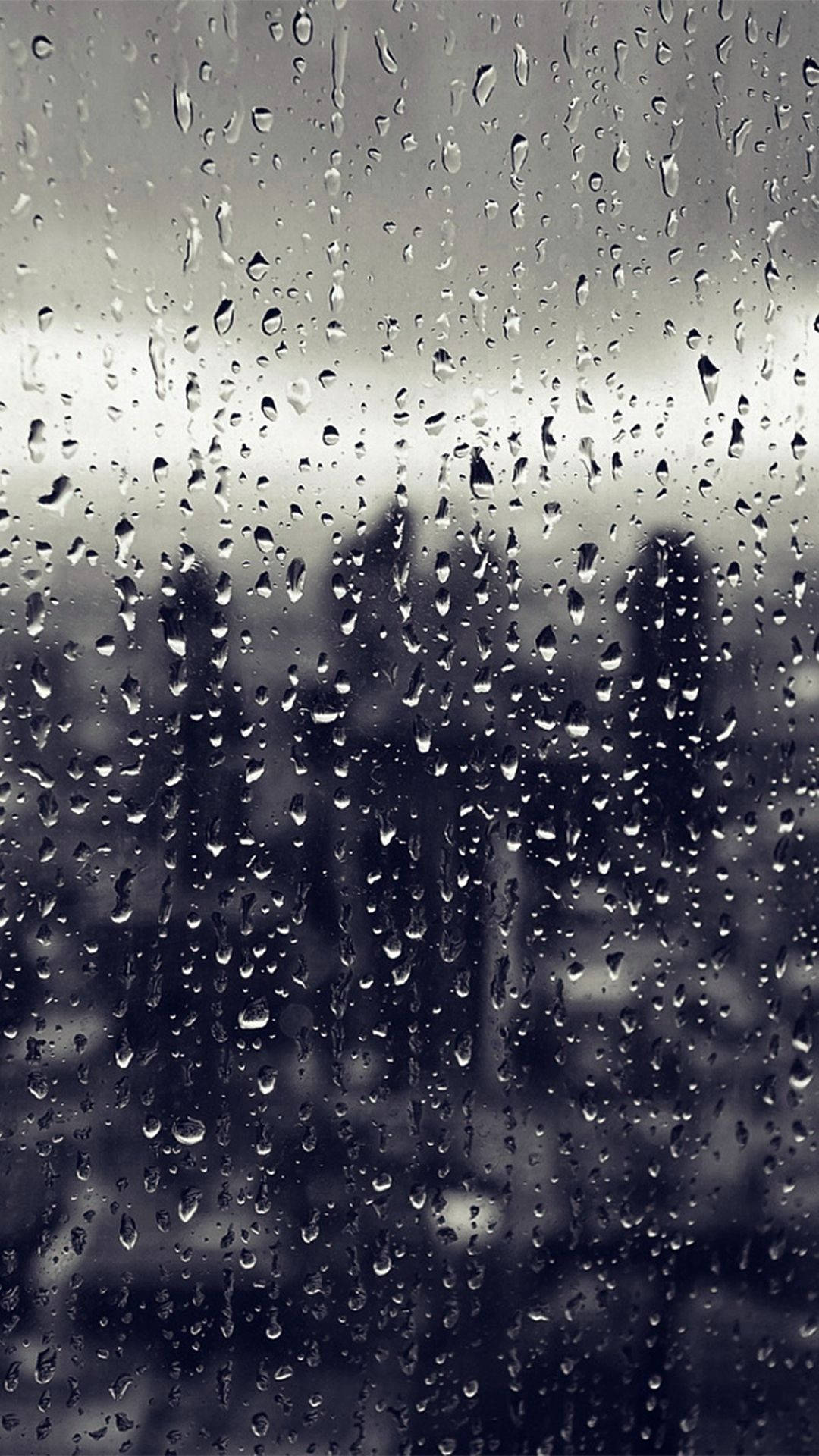 iPhone Rain, raindrops, glass pane, Full HD Phone Wallpaper
