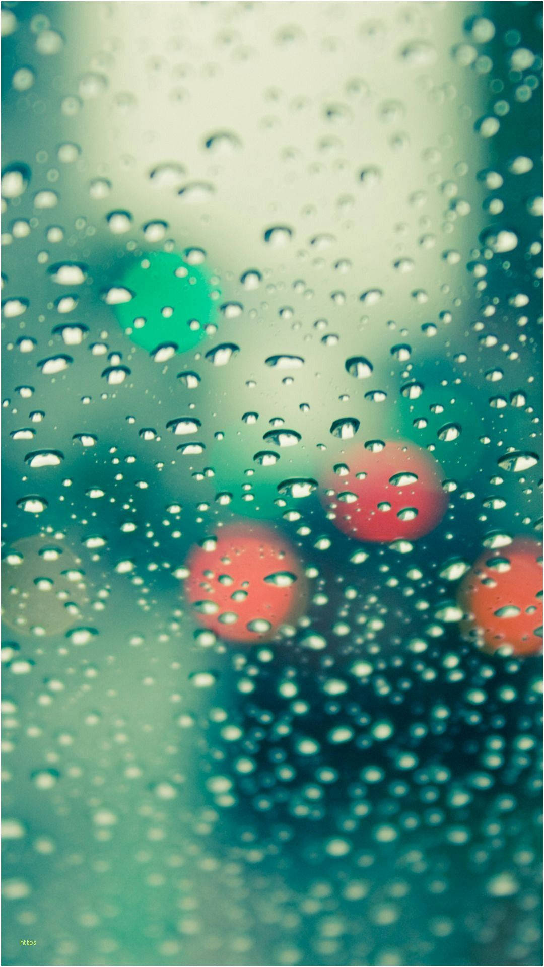 iPhone, rain, red lights, Full HD Phone Wallpaper