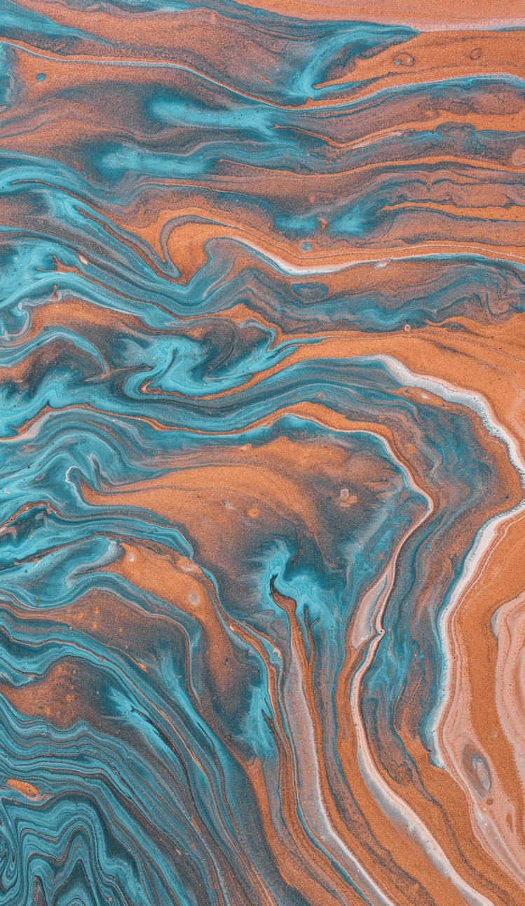 iPhone SE 2020, teal, burnt orange, HD Phone Wallpaper