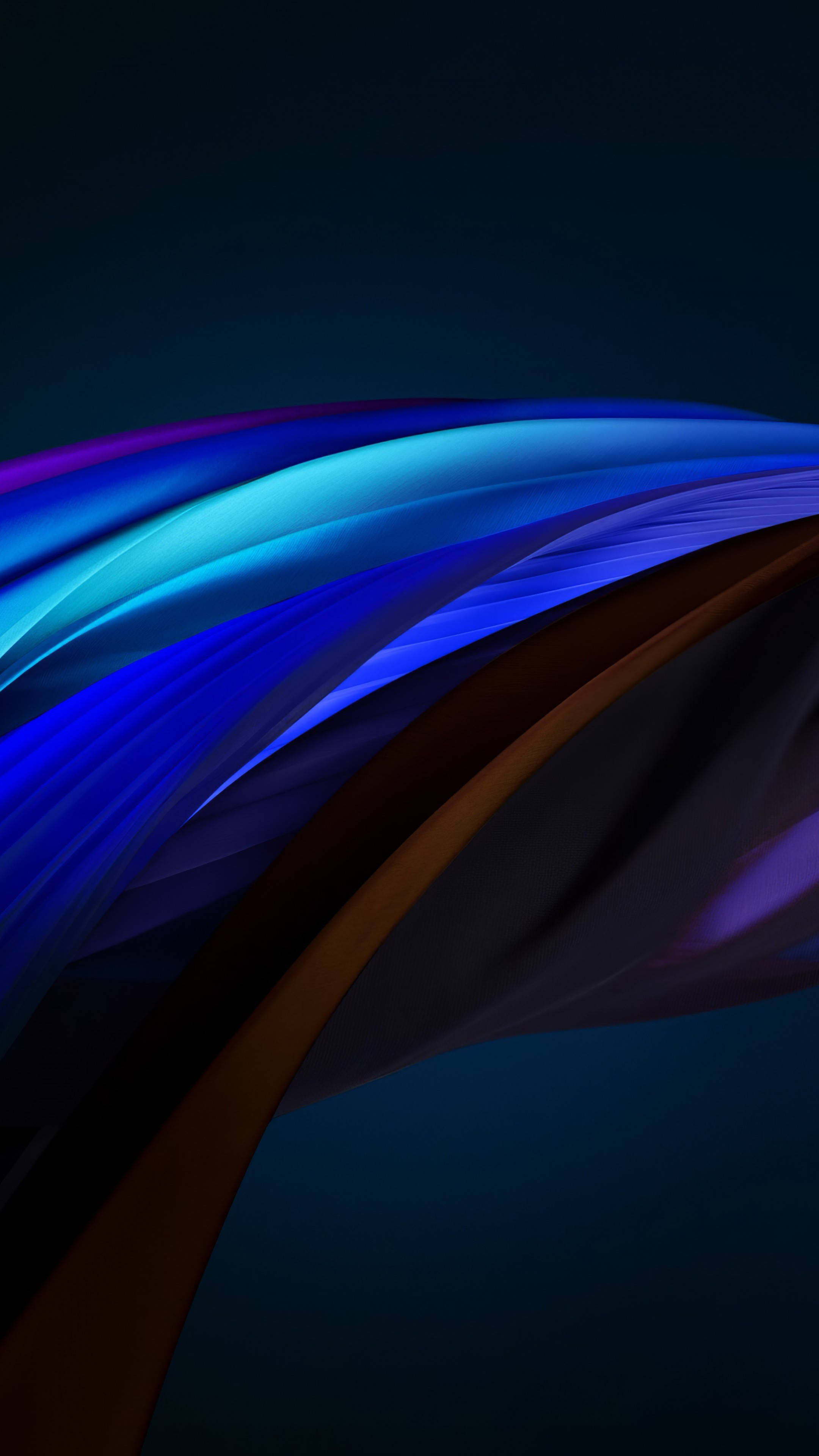 iPhone SE 2020, vibrant blue, purple glowing ribbons, 4K Phone Wallpaper