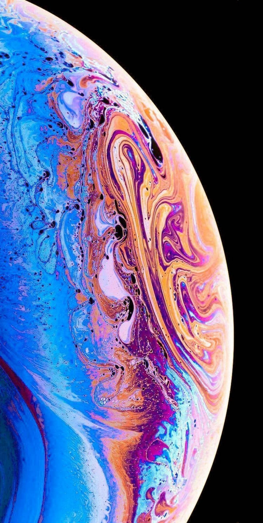 iPhone SE 2020, iridescent blues, purples, Full HD Phone Wallpaper