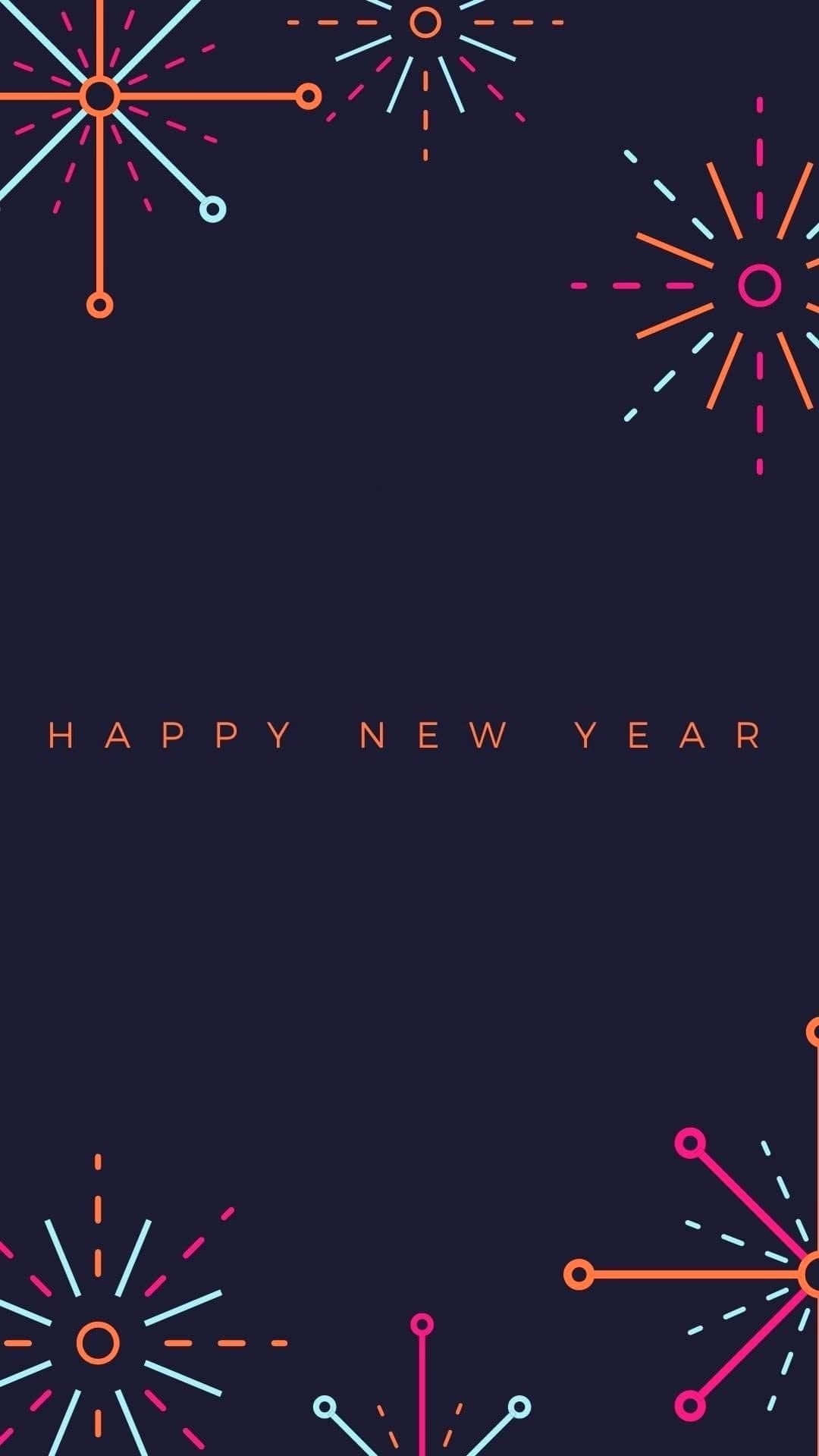 iPhone, HAPPY NEW YEAR, orange, Full HD Phone Wallpaper
