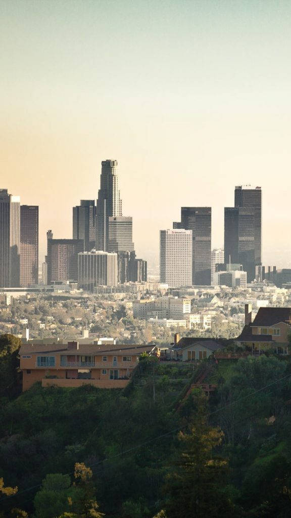 iPhone Se, city skyline, skyscrapers, SD Phone Wallpaper