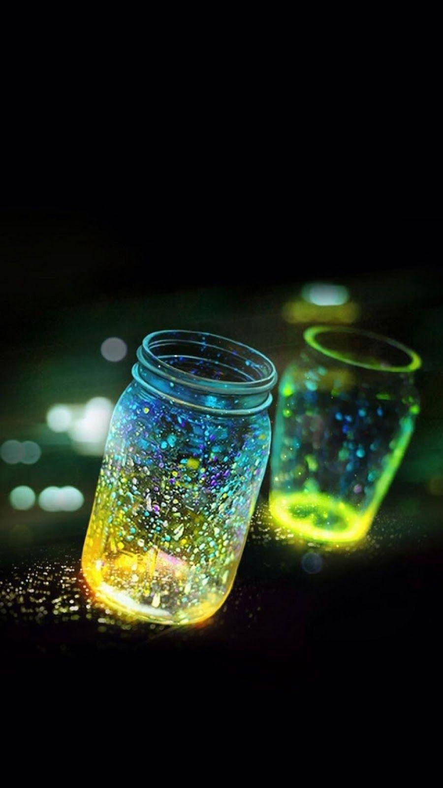 Glow Jars, iPhone SE, neon colors, HD Phone Wallpaper