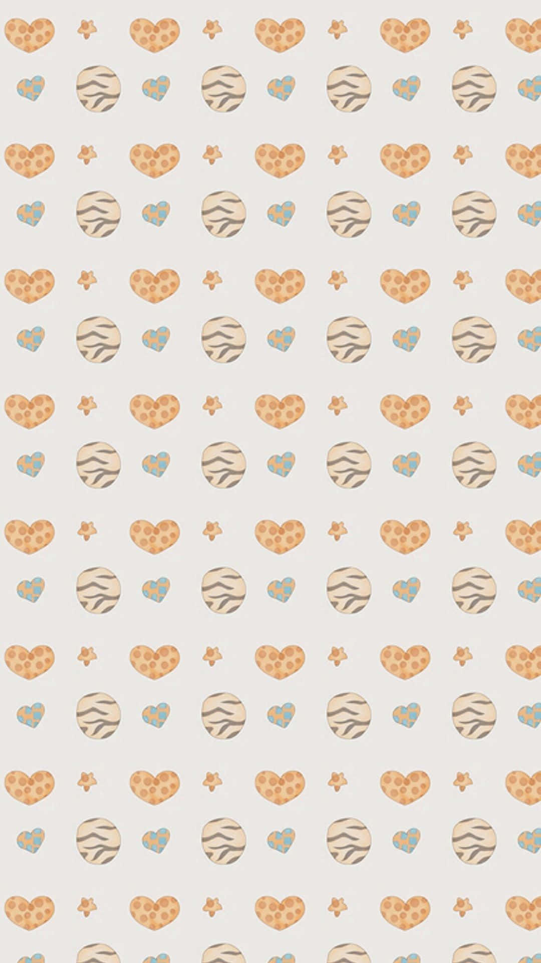 iPhone Simple Cute, cute hearts, animal prints, Full HD Phone Wallpaper