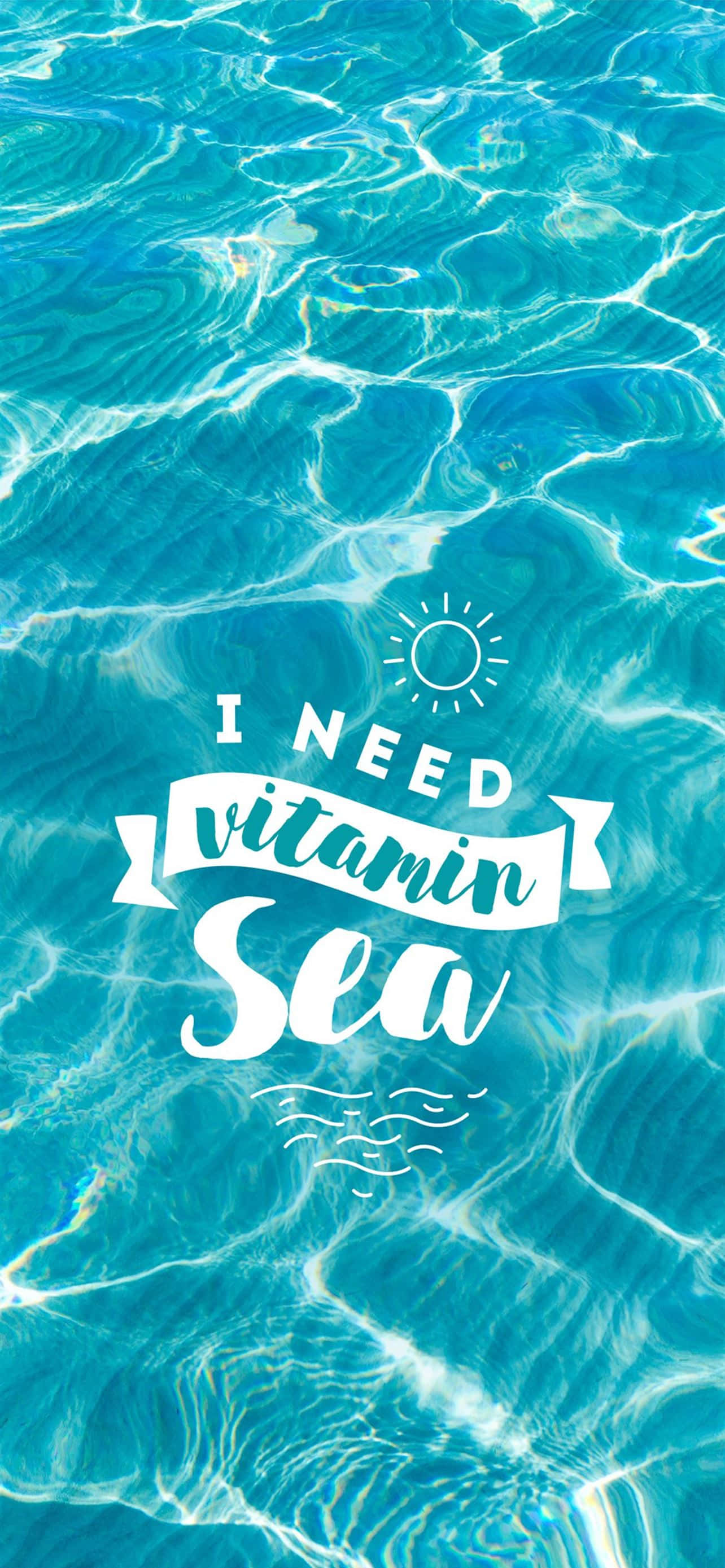 iPhone, teal, turquoise ocean waves, 2K Phone Wallpaper