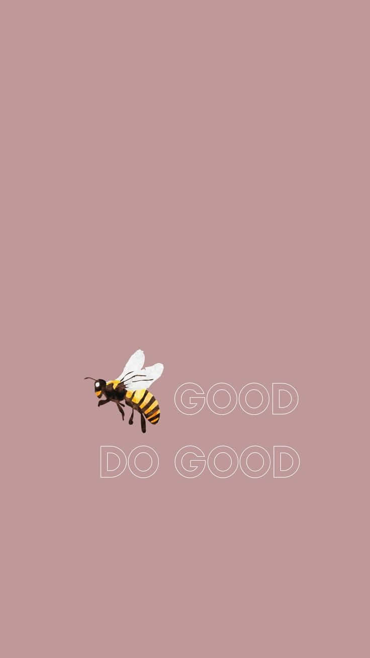 Bee Good Do Good iPhone, minimalist bee illustration, GOOD DO GOOD, HD Phone Wallpaper