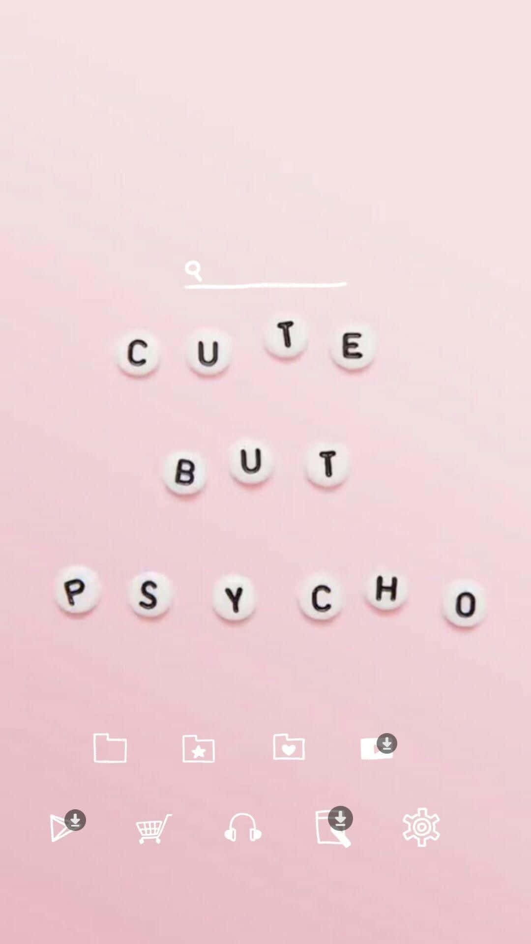 iPhone Simple Cute, white letter beads, cute but psycho, Full HD Phone Wallpaper
