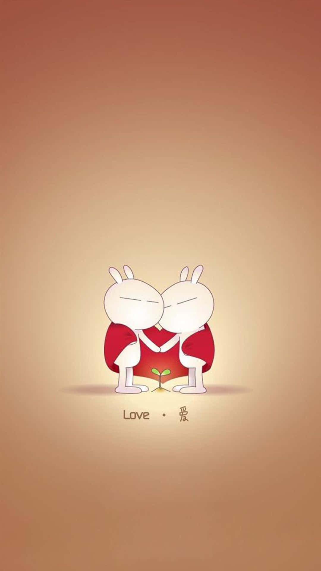 iPhone Simple Cute, bunnies, white rabbits, Full HD Phone Wallpaper