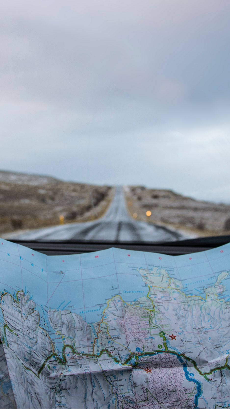 iPhone Travel, paper map, red pins, HD Phone Wallpaper