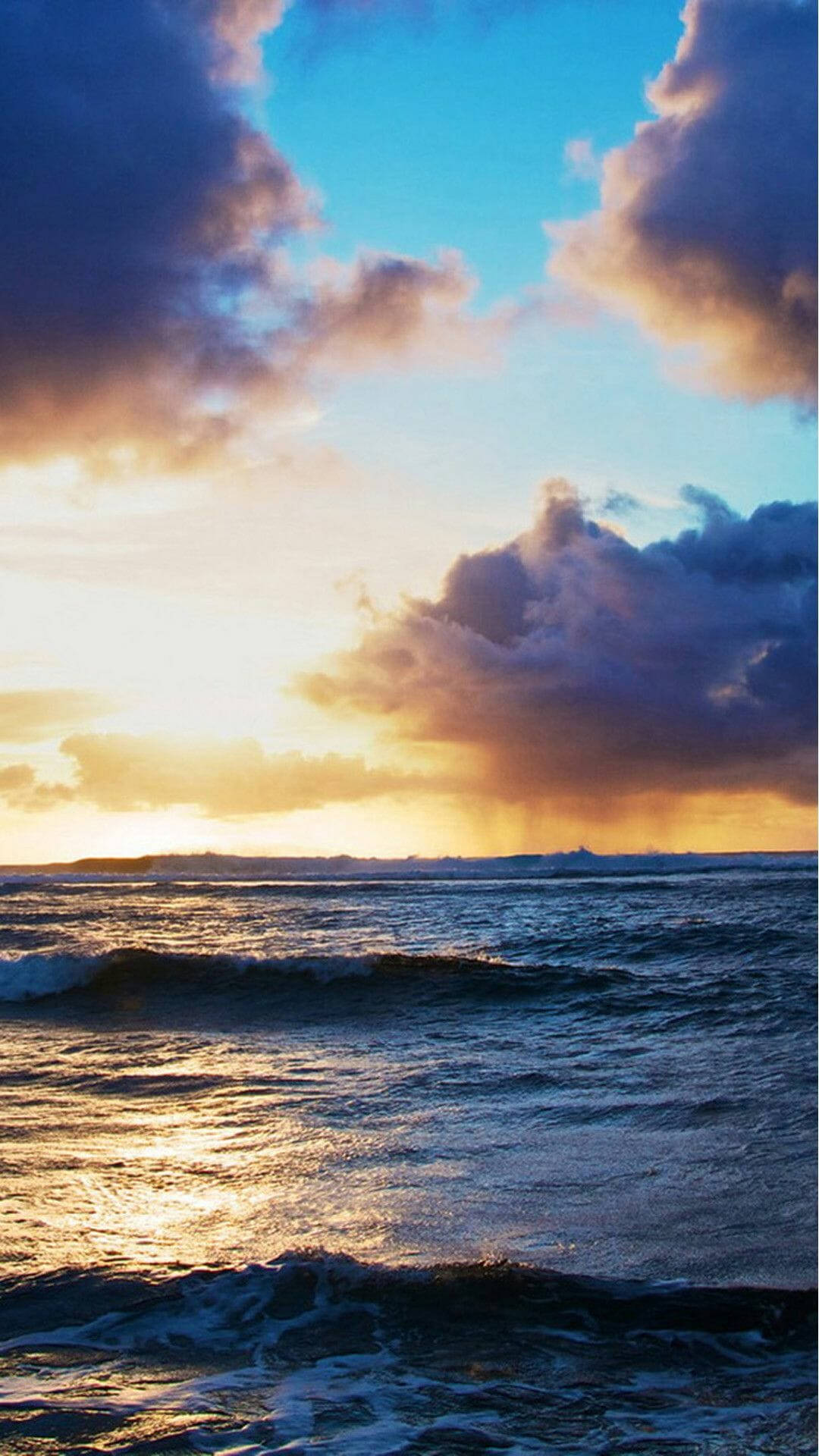 Sunset, golden orange, deep purple, Full HD Phone Wallpaper