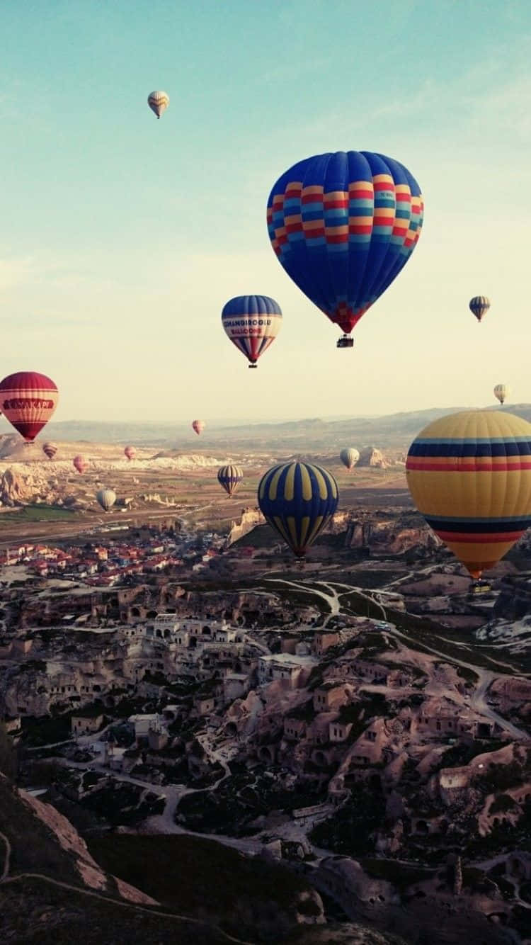 Travel iPhone, hot air balloons, valley, HD Phone Wallpaper