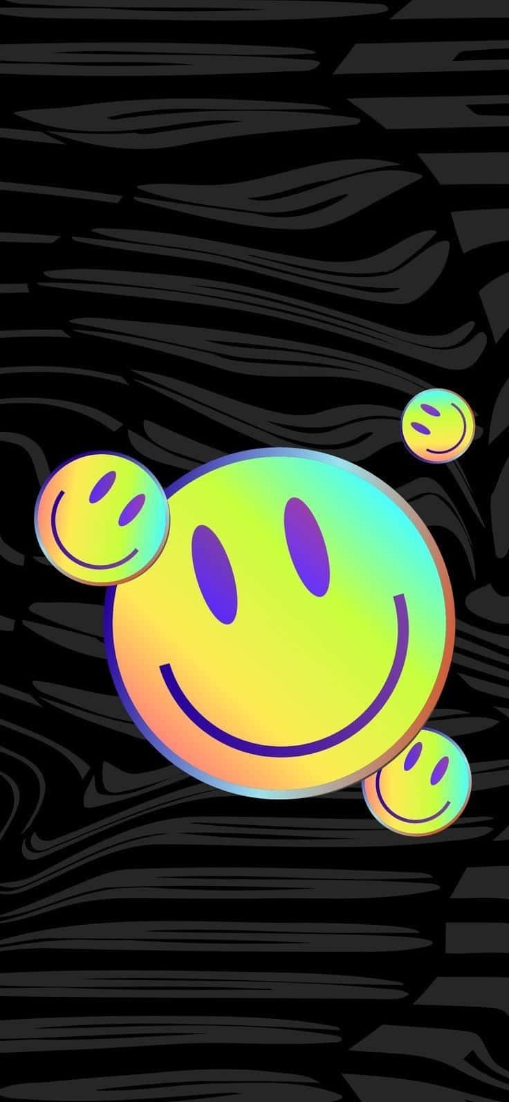 iPhone Trippy Smiley Face, rainbow, smiley face, HD Phone Wallpaper