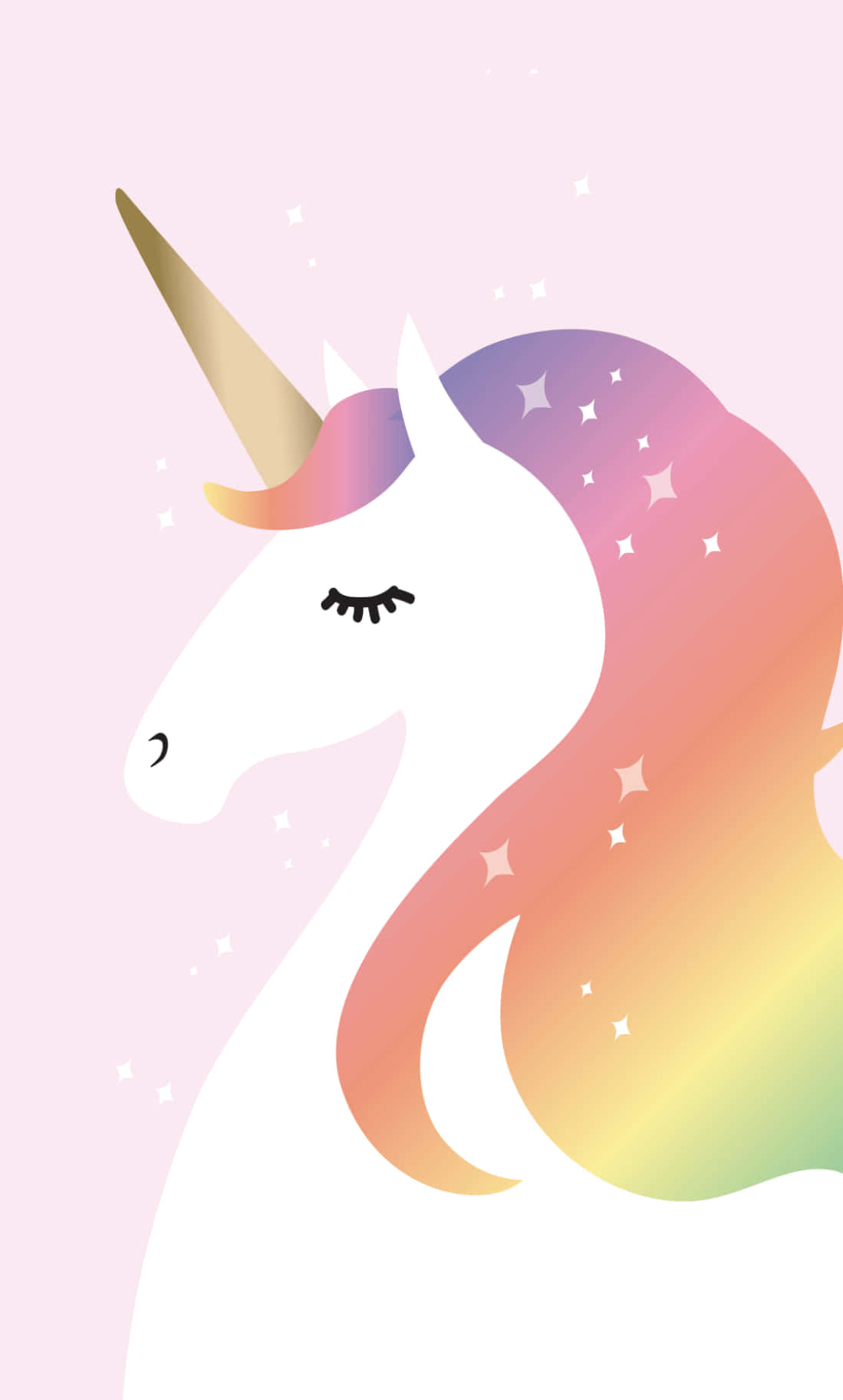 iPhone Unicorn, white unicorn, golden horn, HD Phone Wallpaper
