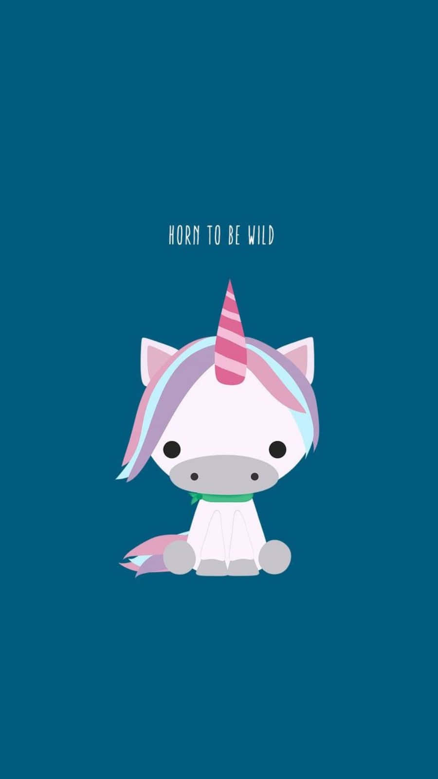 iPhone Unicorn, pink striped horn, pastel mane, HD Phone Wallpaper
