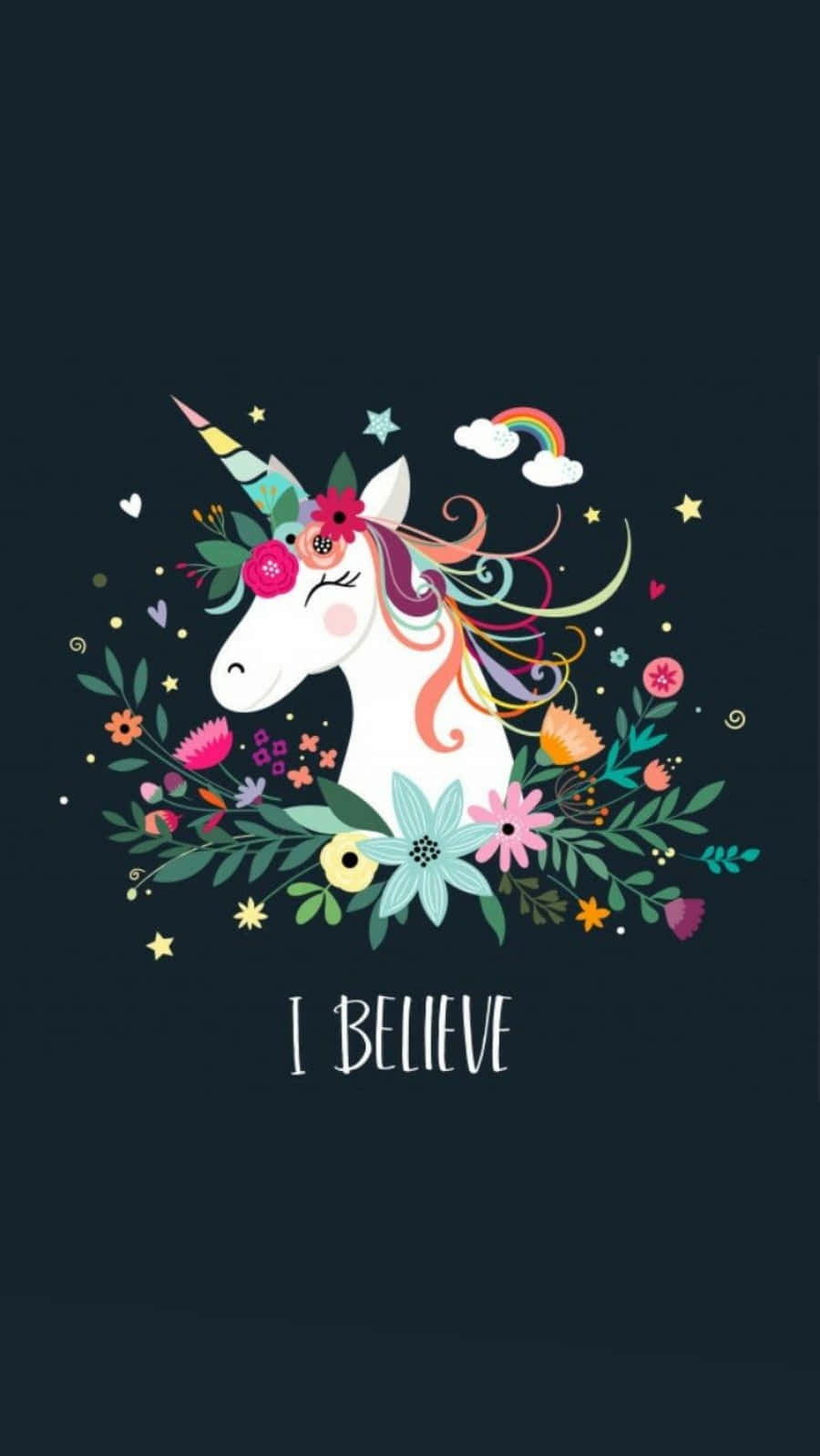 iPhone Unicorn, white unicorn, rainbow horn, HD Phone Wallpaper