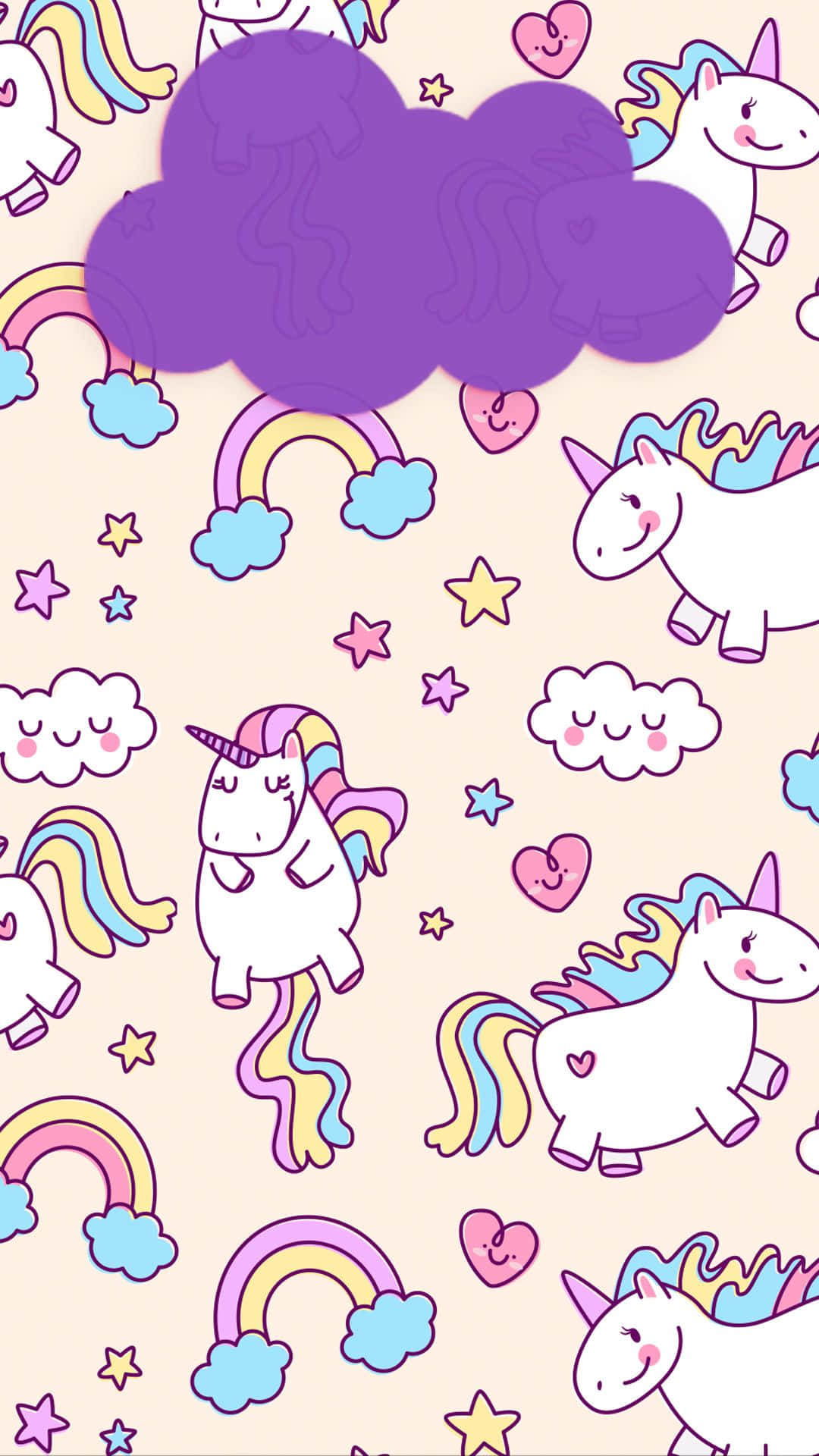 iPhone Unicorn, cartoon unicorns, rainbows, Full HD Phone Wallpaper