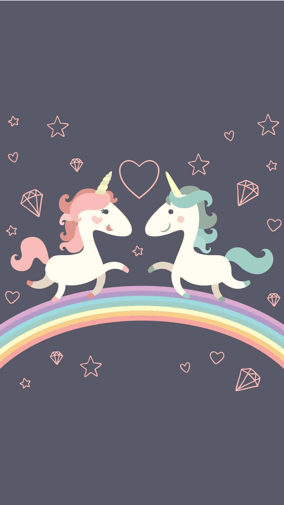 iPhone Unicorn, blue, pink, Full HD Phone Wallpaper