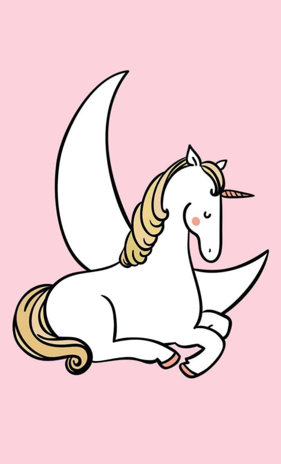 iPhone Unicorn, white unicorn, golden mane, HD Phone Wallpaper