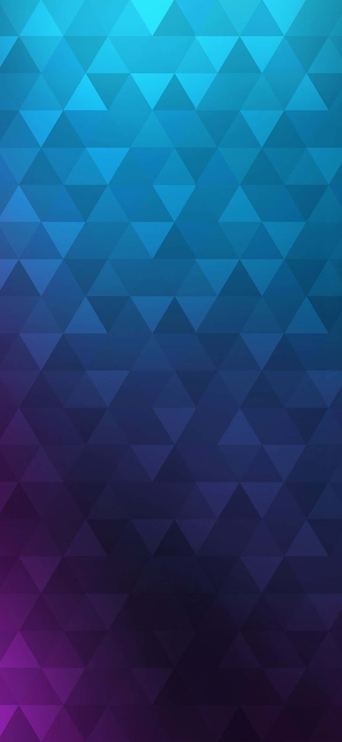iPhone X, abstract triangle pattern, blue, Full HD Phone Wallpaper