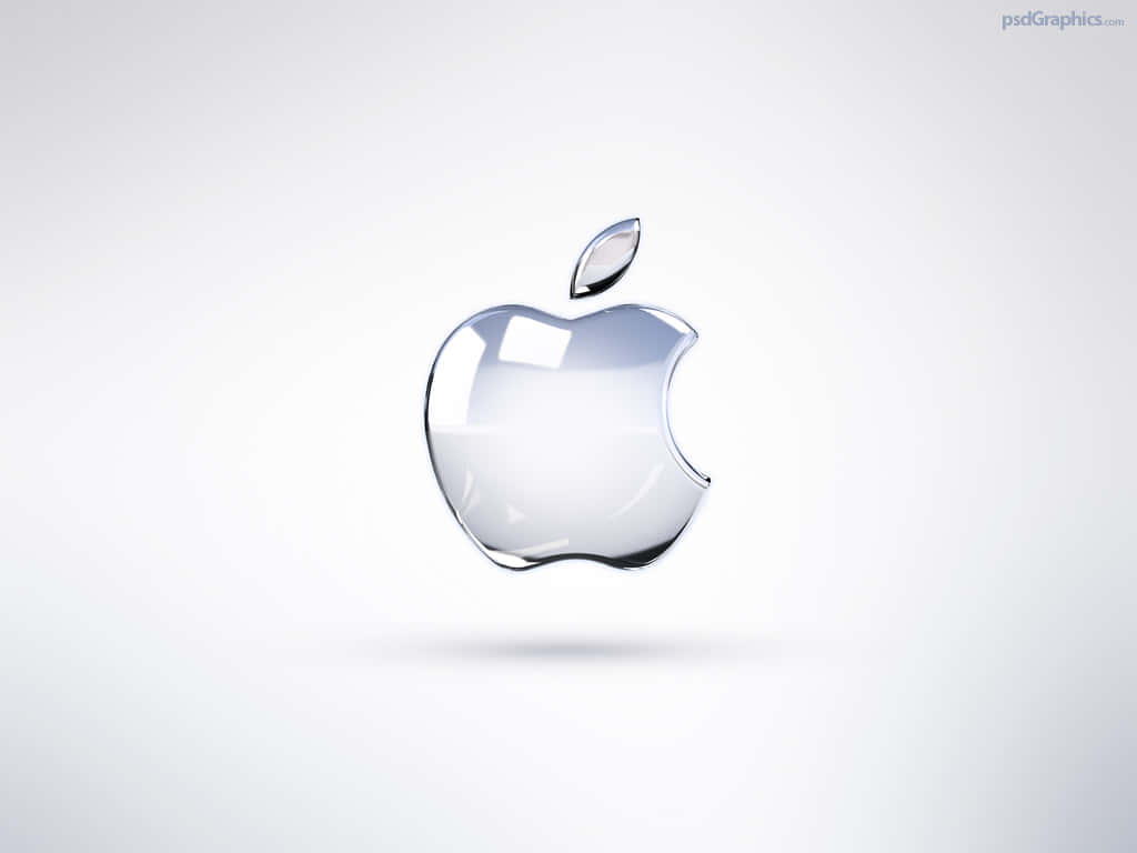 iPhone X, Apple logo, metallic leaf, SD Desktop Wallpaper