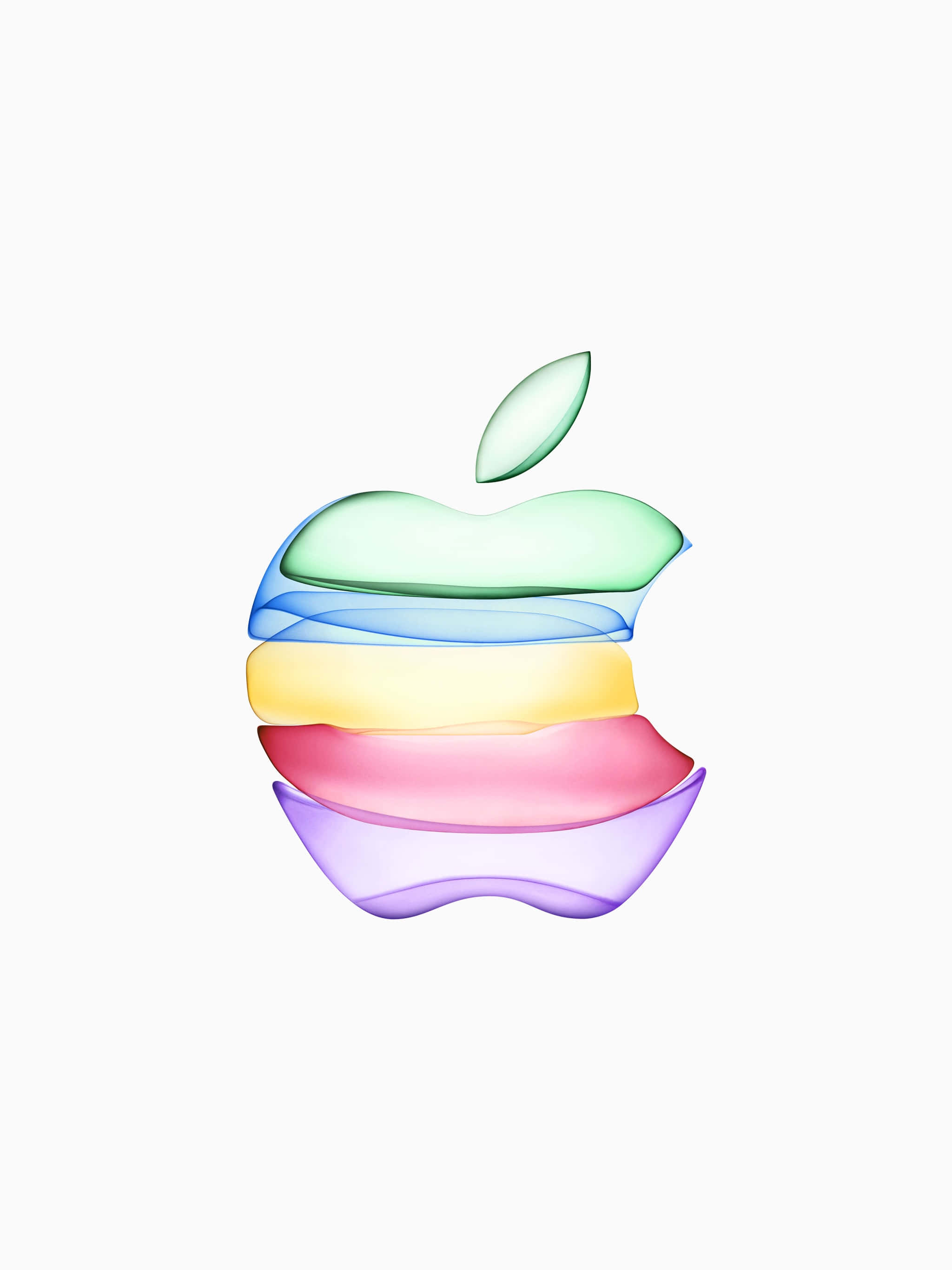 iPhone X, Apple logo, rainbow-colored, 2K Phone Wallpaper