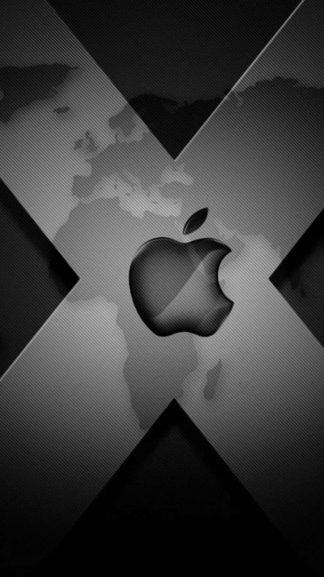 iPhone X, Apple Logo, monochrome, Full HD Phone Wallpaper